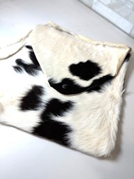 Genuine Hair On Hide Shoulder Bag With Magnetic Closure.  Looks Unused