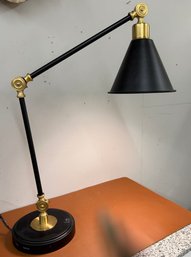 Classic Black And Gold Adjustable Lamp