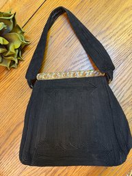 Vintage Corde 1940s Purse With Lucite Latch In Excellent Vintage Condition
