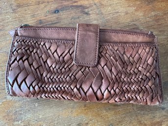 Woven Soft Leather Wallet Very Supple