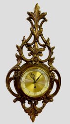Vintage Syroco Ornate Wall Clock Approx. 10 X 21 Inches