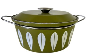 Catherineholm Green Lidded Casserole Lotus Pattern Approx. 13 Inch