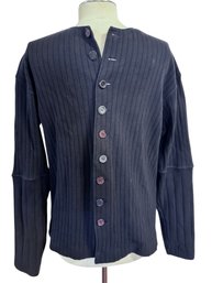 Italian Dolce And Gobbana Mens Cardigan Rich Blue Like New See Pictures For Sizing