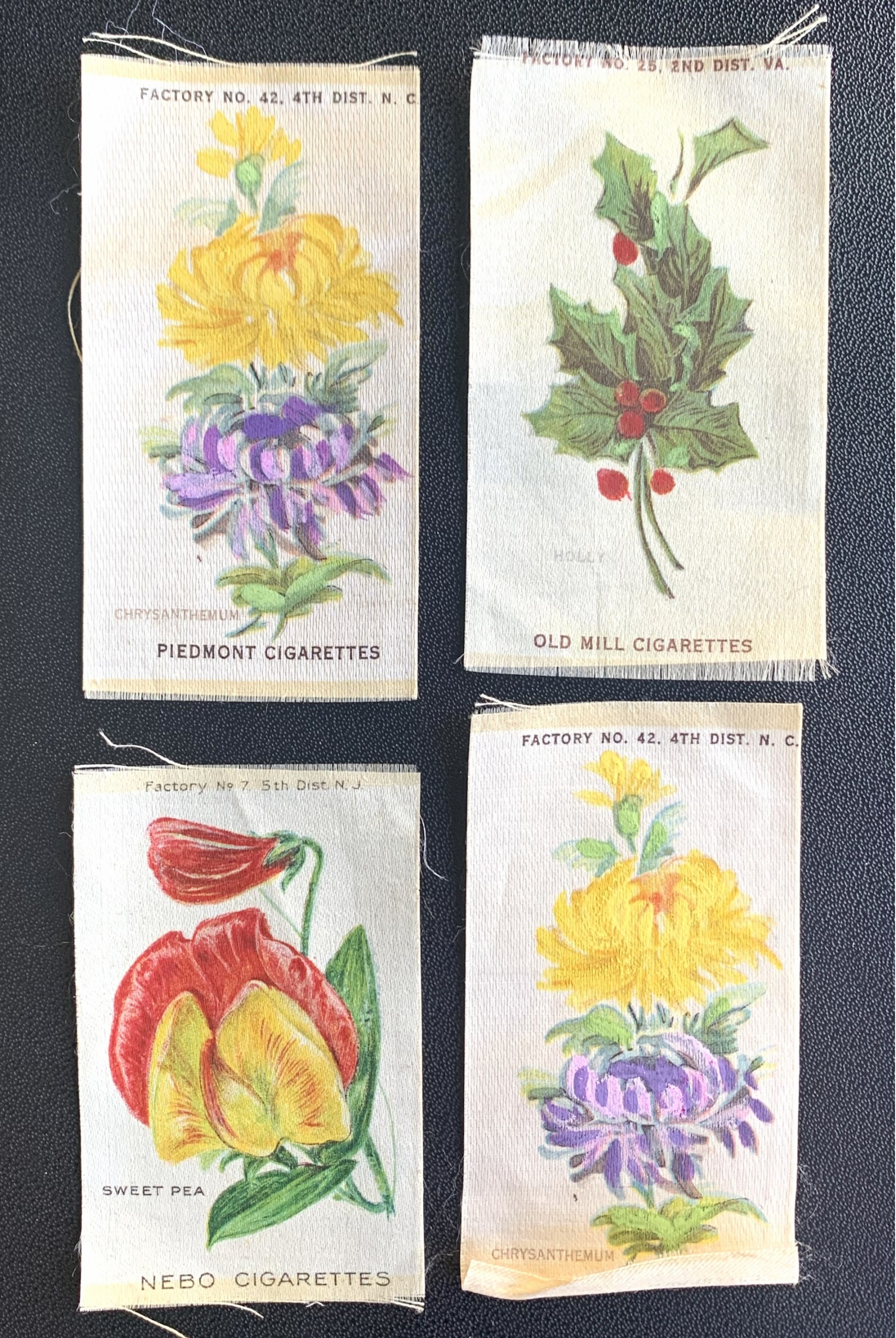 tobacco silks Vintage Piedmont And Nebo Cigarette Silks Tobacco Silks Lot #5 #8536