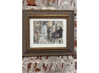 Branch Street, Beacon Hill: Professionally Matted And Framed Art Piece.