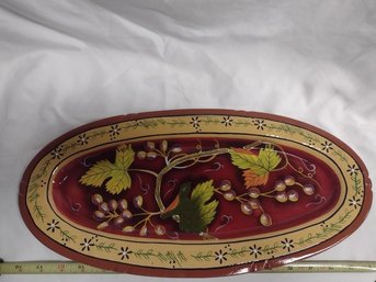 Vino Rosso Ceramic Serving Plate. Crafted From High-quality Ceramic