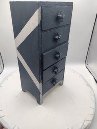 Wooden Jewelry Chest Mini Dresser With 5 Drawer