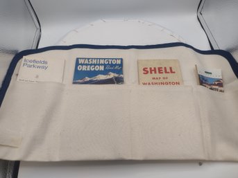 Vintage Collectible Maps And Holder