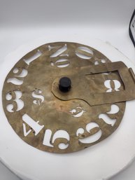 Vintage Round Brass Stencil Wheel