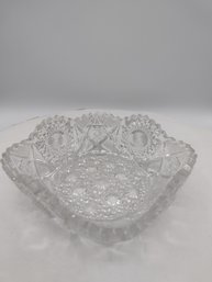 Antique Clear Square Bowl