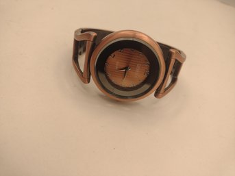 Geneva Y2K Vintage Bronze Bangle Cuff Style Watch