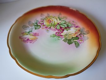Hand-painted Floral Antique Porcelain Plate