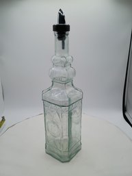 Glass Bottle With Metal Pour Spout