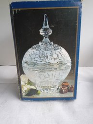 Vintage Crystal Covered Bowl 'Looks New'