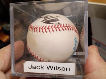 Baseball Autographed By Jack Wilson