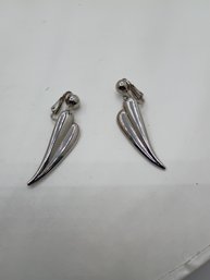 Vintage Silver Clip-on Dangle Earrings