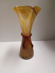 Vintage Hand-blown Art Glass Vase