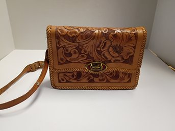 Vintage Hand Tooled Leather Shoulder/Handbag
