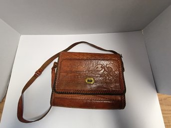 Hand Tooled Leather Vintage Handbag