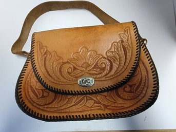 Vintage Hand Tooled Leather Purse