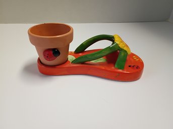 Ceramic Miniature Flip-flop Planter
