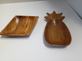 Vintage Hand-carved Monkey Pod Woodcraft Dish/bowl