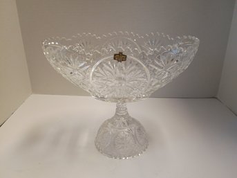 Kristal Zajecar Pedestal Centerpiece Bowl.