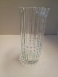 Vintage Glass Fluted Vase