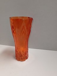 Tangerine Orange Vintage Vase
