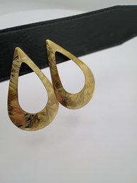 Gold-tone Hammered Earrings