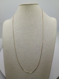 Dainty Yellow Gold-tone Box Chain Necklace