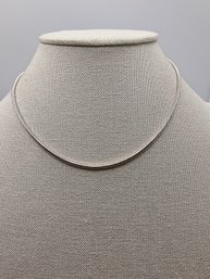 Silver-tone Snake Chain Necklace.