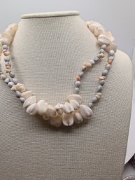 Vintage One-of-a-kind Necklace Featuring Assorted Natural Seashells