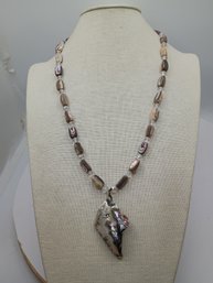 Abalone Shell Vintage Pendant Necklace