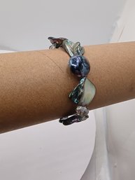 Bracelet Featuring Polished Abalone Shell Segments