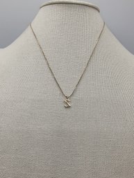 Gold-tone ' S ' Initial Necklace