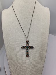 Decorative Cross Pendant Necklace