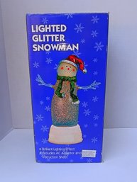 Cracker Barrel Snowman Glitter Globe