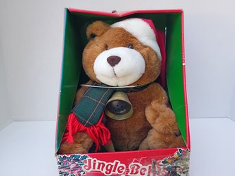 Vintage 'Jingle Bells' Musical Plush Teddy Bear