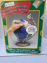 Mr. Christmas Seasons Greetings Around The World Musical Voice Globe