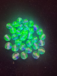 Uranium Glass Beads 30 Ct