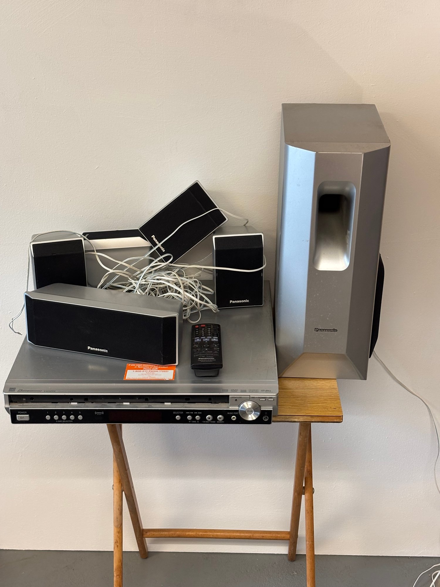 Grey Panasonic DVD Surround Sound System With Speakers #1173 ...