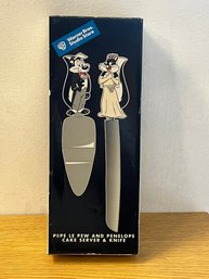 Pepe Le Pew And Penelope Cake Server And Knife