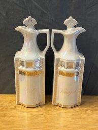 Vintage Porcelain Oil And Vinegar Set