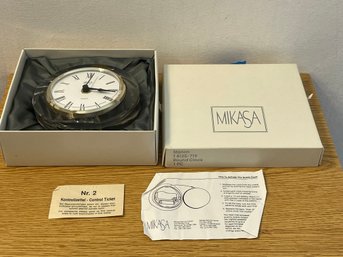 Mikasa Crystal Starion Round Clock