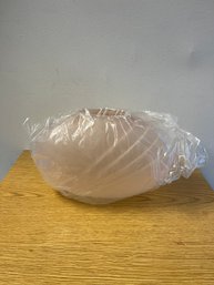 Large Frosted Pink Flower Bowl