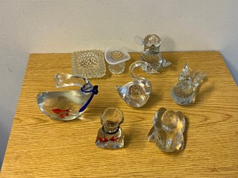 Grouping Of White Glass Ornaments