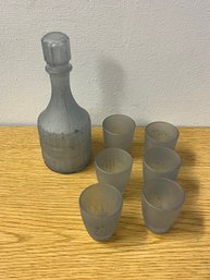 Set Of Israeli Bottles And Shot Glasses