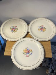 Set Of 3 Crooksville Pantry Bak-In Ware Plates