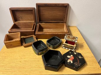 Grouping Of Wooden Boxes